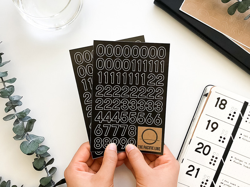 Black Number Stickers